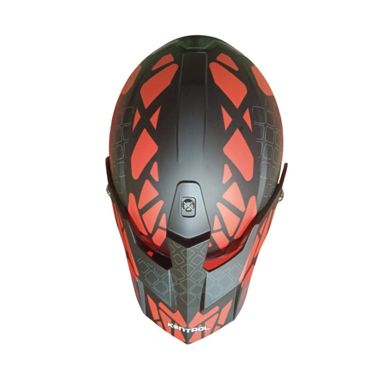 CASCO KONTROL 819-6 GS MATE NEGRO ROJO