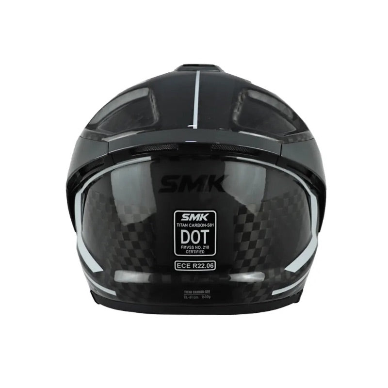 CASCO SMK TITAN CARBON NERO NEGRO GRIS BLANCO