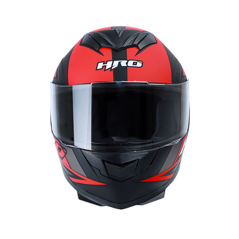 CASCO HRO HRO-511 FUCKUS MATE NEGRO ROJO