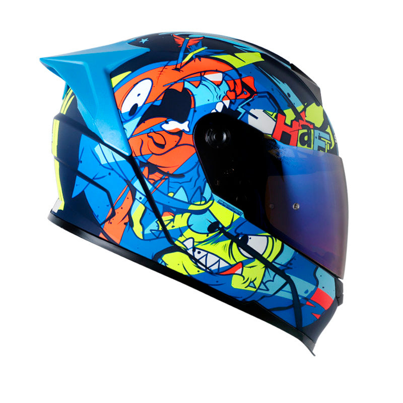 CASCO SHAFT SH-502 SHARKIE MATE AZUL OSCURO AZUL IRIDIUM