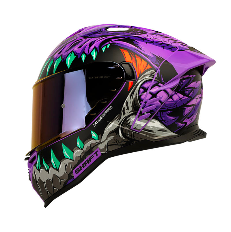 CASCO SHAFT SH-598GTR FEARX MORADO VISOR IRIDIUM – American Motos