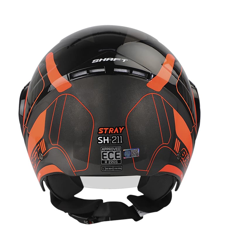 CASCO SHAFT SH-211 STRAY NEGRO NARANJA NEON