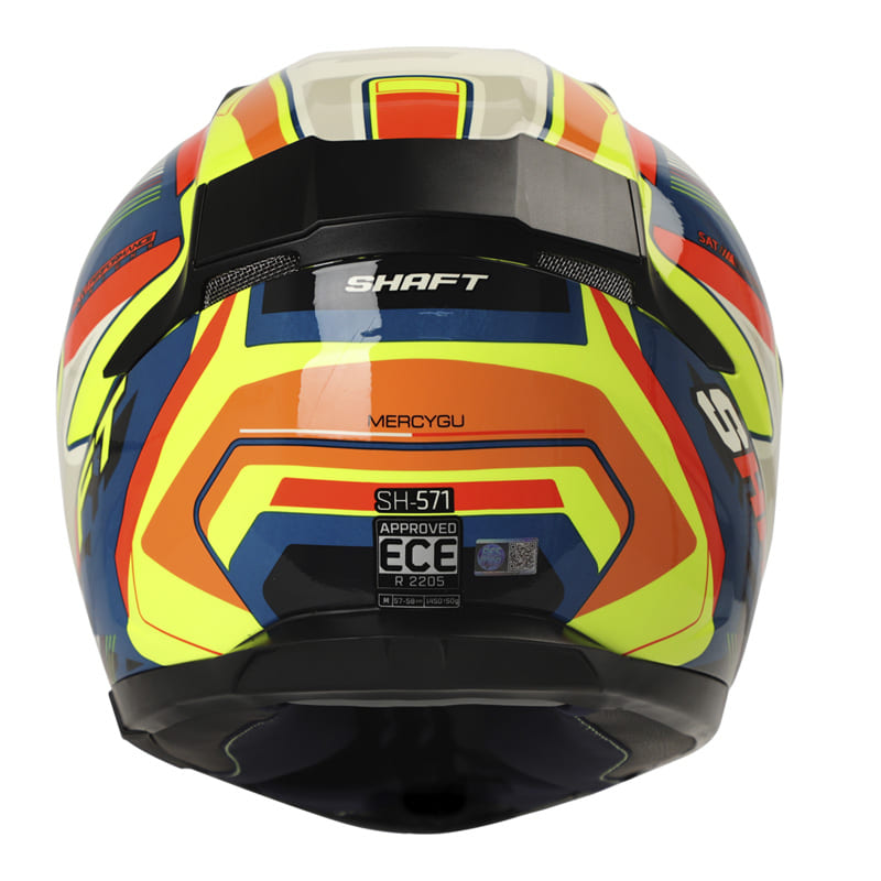 CASCO SHAFT SH-571 MERCYGU AMARILLO NEON AZUL NAVY