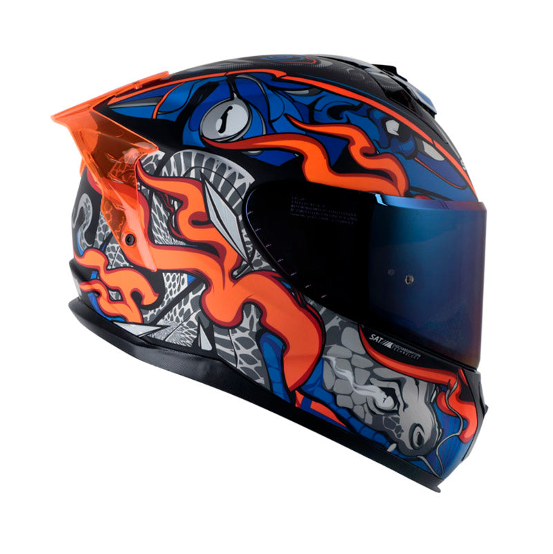 CASCO SHAFT SH-610EVO THE REPTULEX MATE NEGRO AZUL