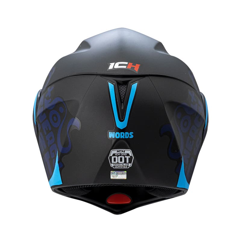 CASCO ICH ICH-3110DV WORDS MATE NEGRO AZUL
