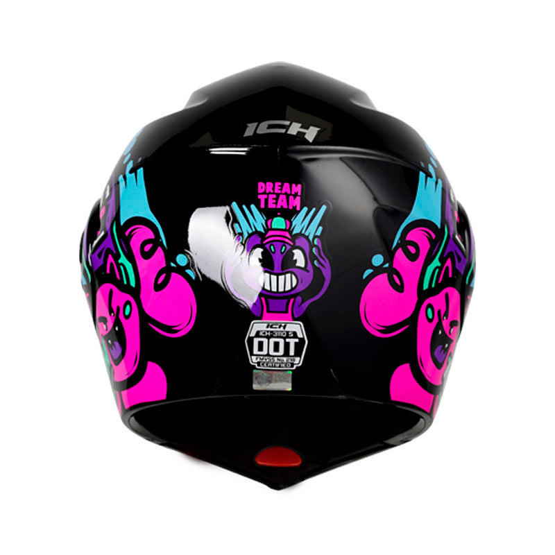 CASCO ICH ICH-3110S DREAM TEAM NEGRO FUCSIA NEON