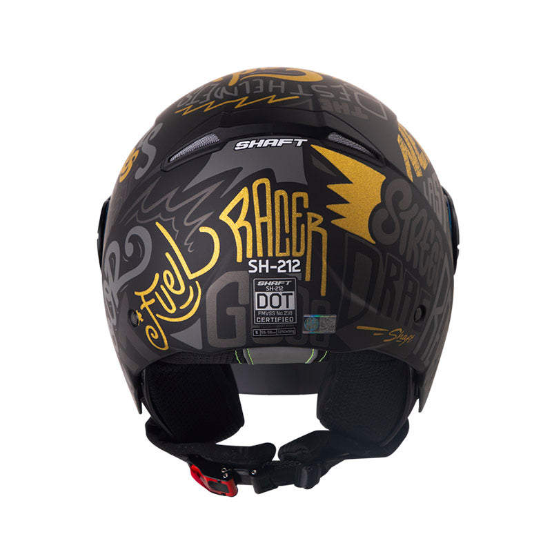 CASCO SHAFT SH-212 RACER MATE NEGRO DORADO VISOR IRIDIUM