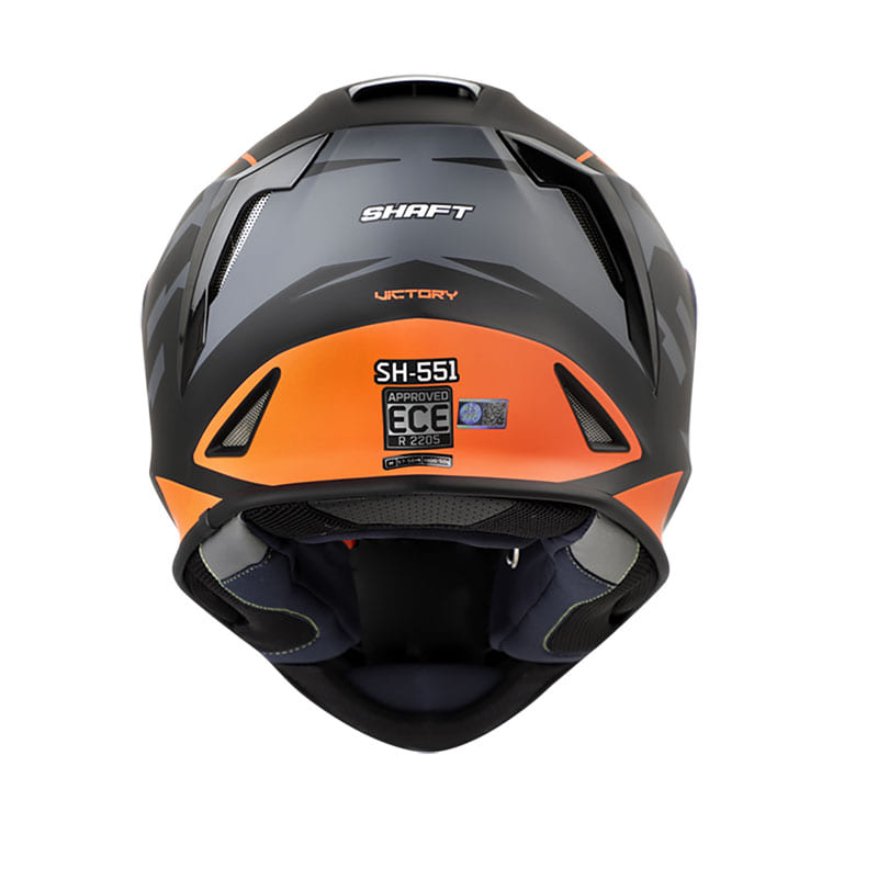 CASCO SHAFT SH-551 VICTORY MATE NEGRO NARANJA NEON