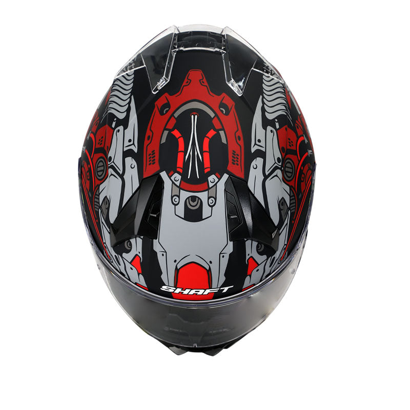 CASCO SHAFT SH-560 MACHINA MATE NEGRO ROJO