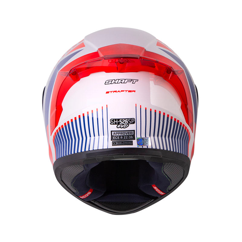 CASCO SHAFT SH-526SP EVO STRAFTER BLANCO ROJO VISOR IRIDIUM