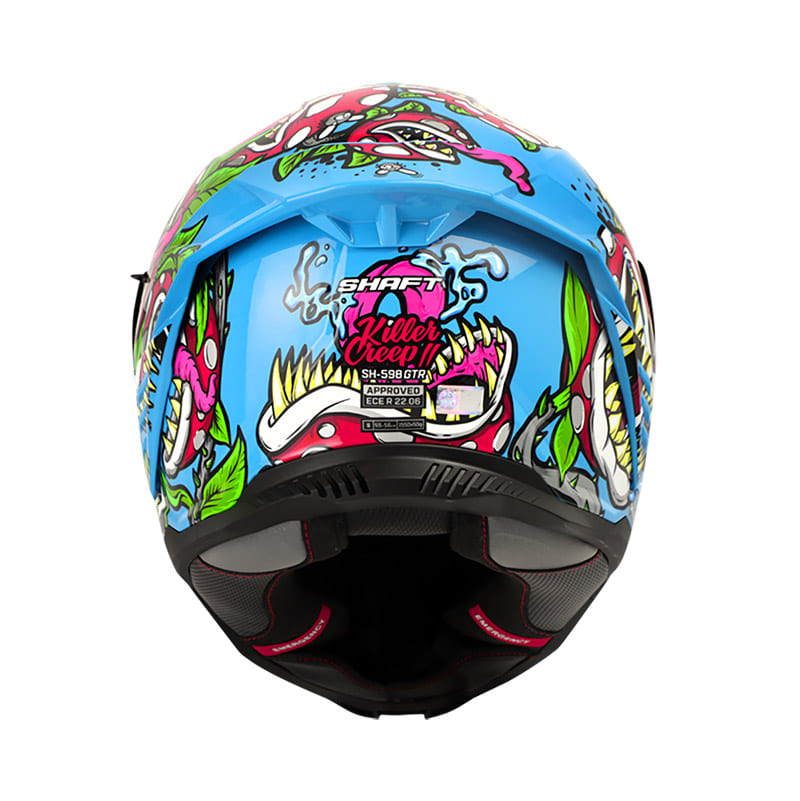 CASCO SHAFT SH-598GTR KILLER CREED II AZUL ROJO IRIDIUM