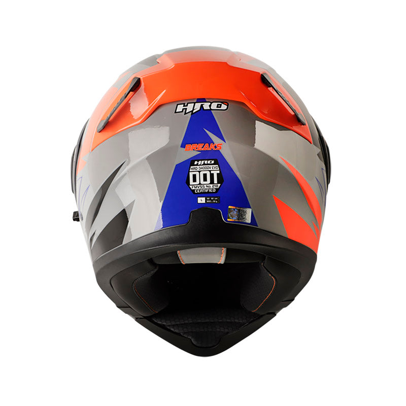 CASCO HRO HRO-3400DV BREAKS GRIS NARANJA NEON VISOR IRIDIUM