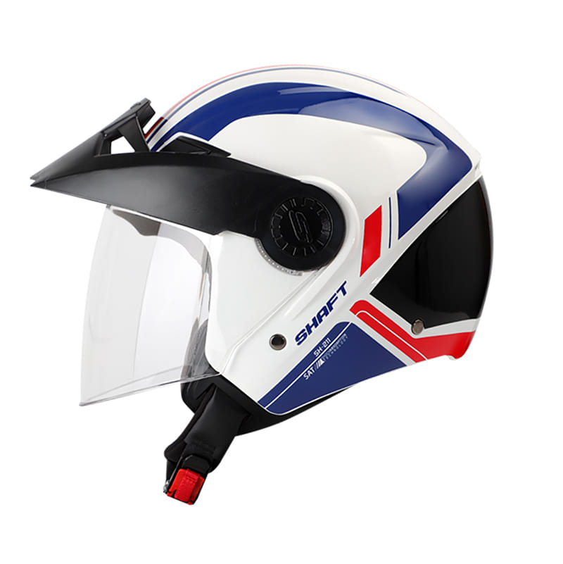 CASCO SHAFT SH-211 CLOSED BLANCO ROJO – American Motos Colombia