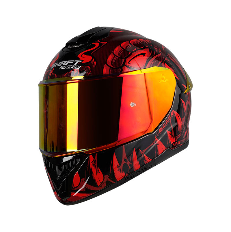 CASCO SHAFT SH-620C EVO LIZZARD ROJO VISOR REVO