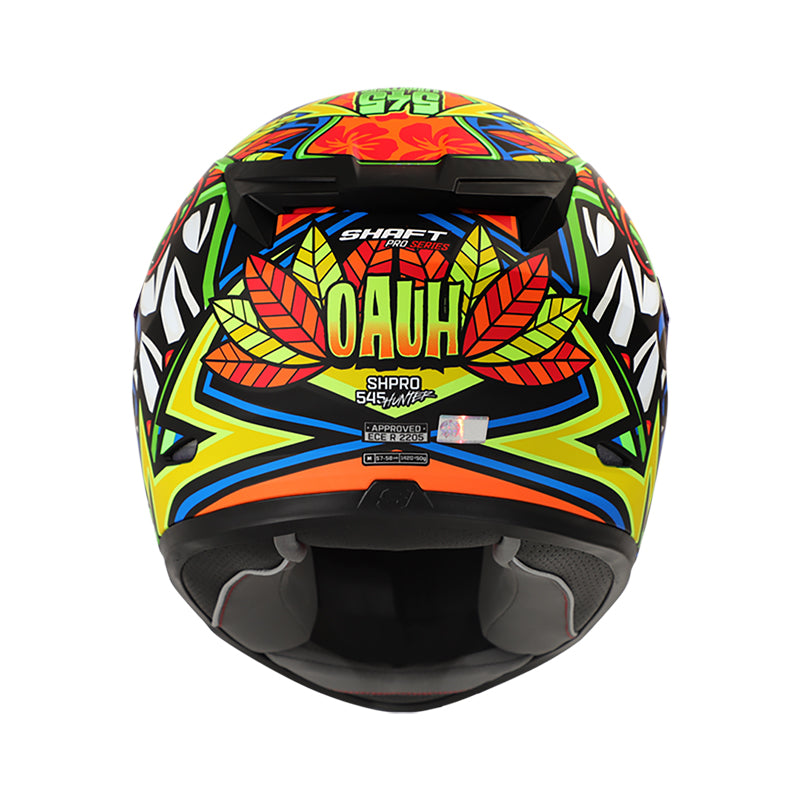 CASCO SHAFT SH-545PRO OAUH MATE AZUL AMARILLO NEON