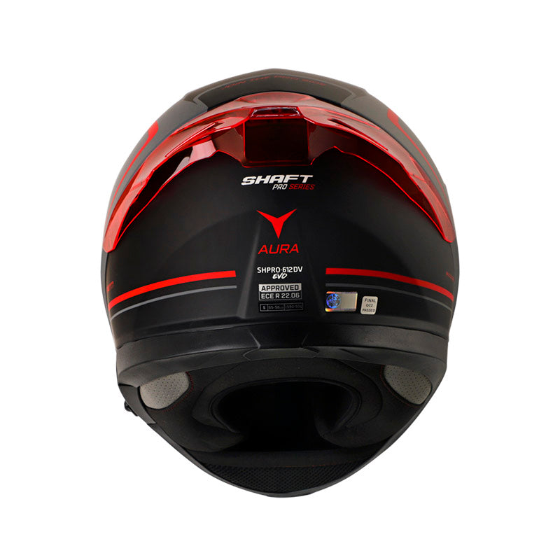 CASCO SHAFT SH-612DV PRO AURA MATE GRIS ROJO VISOR IRIDIUM