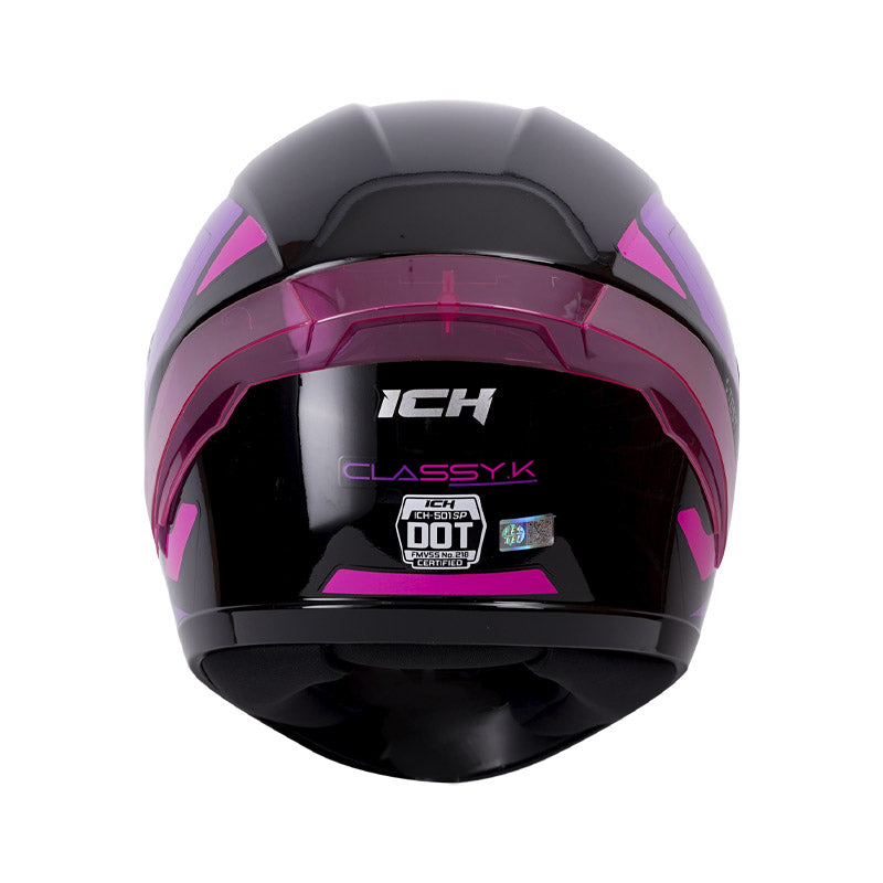 CASCO ICH-501SP CLASSY.K BRILLANTE NEGRO FUCSIA