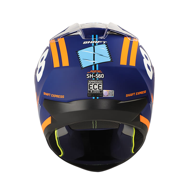 CASCO SHAFT SH-560 POSTAL MATE AZUL NARANJA NEON