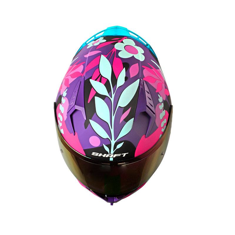 CASCO SHAFT SH-526SP NATURA MORADO AZUL VISOR IRIDIUM MORADO