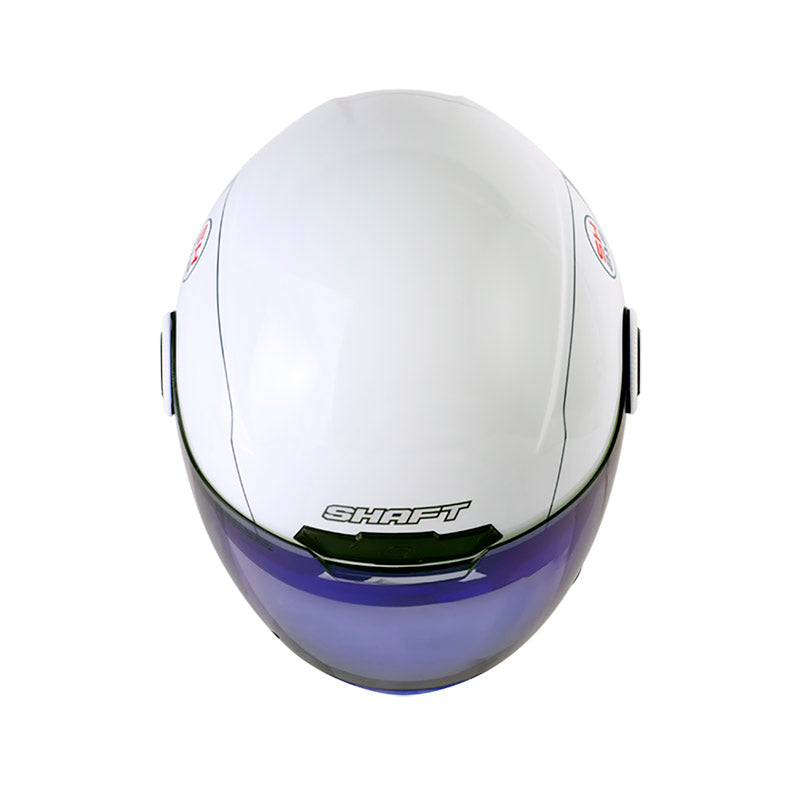 CASCO SHAFT SH-212 FUTURA BLANCO ROJO VISOR IRIDIUM