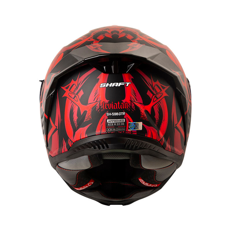 CASCO SHAFT SH-598GTR LEVIATAN MATE NEGRO ROJO IRIDIUM