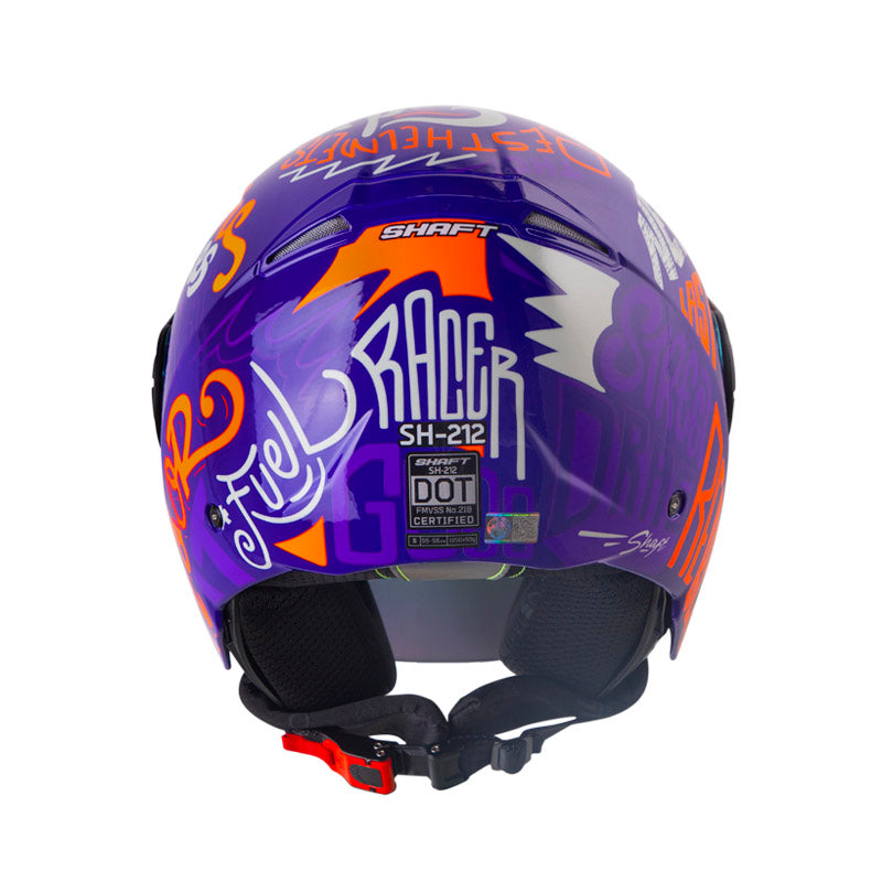 CASCO SHAFT SH-212 RACER MORADO AZUL CLARO VISOR IRIDIUM