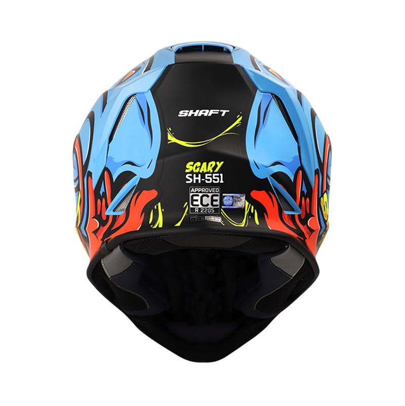 CASCO SHAFT SH-551 SGARY MATE NARANJA NEON AZUL
