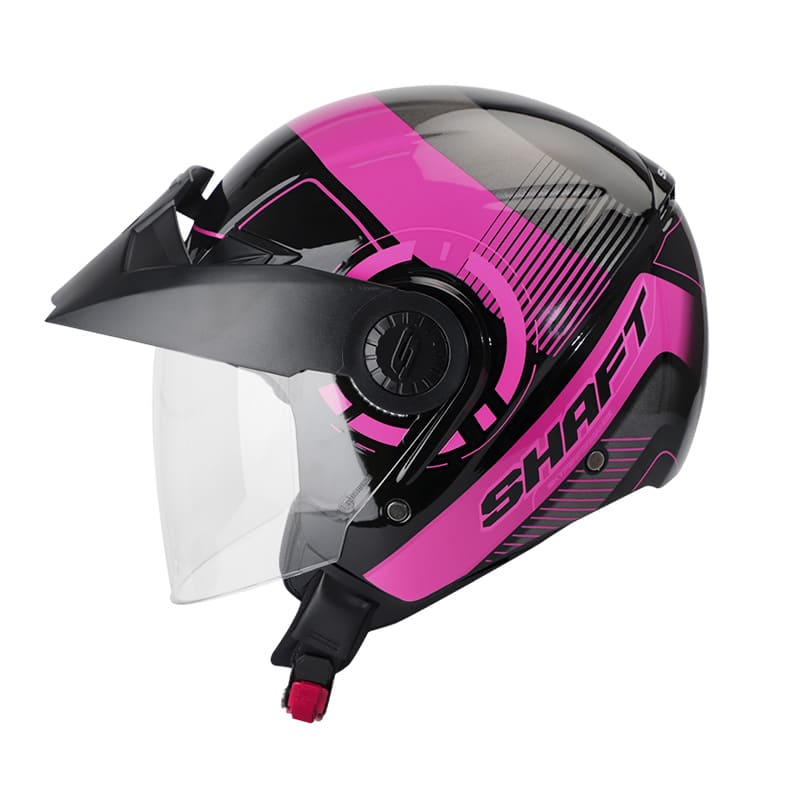 CASCO SHAFT SH-211 ZORAK NEGRO FUCSIA NEON – American Motos Colombia