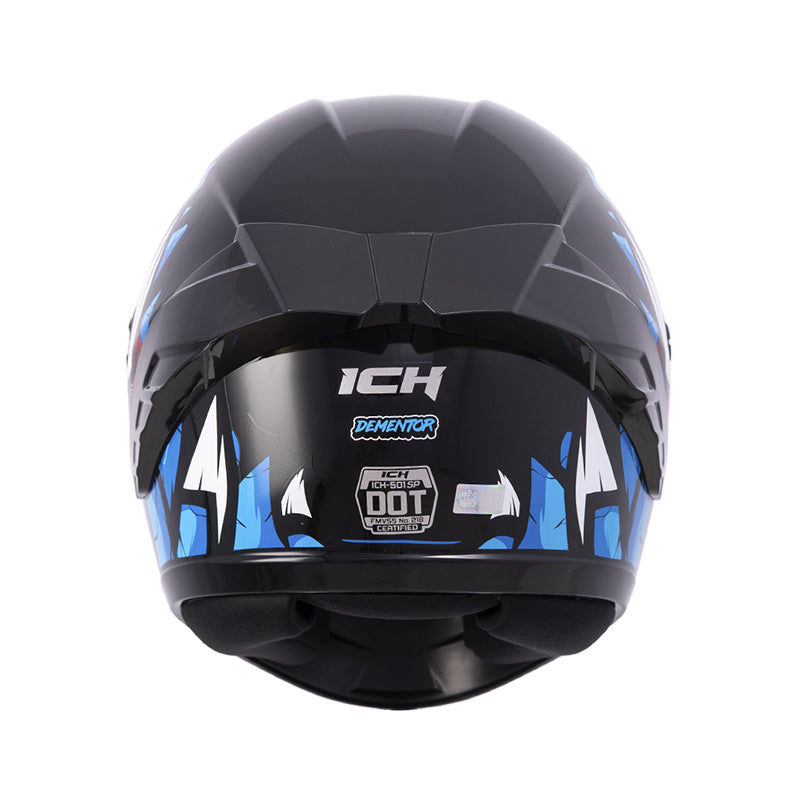 CASCO ICH-501SP DEMENTOR NEGRO AZUL VISOR HUMO