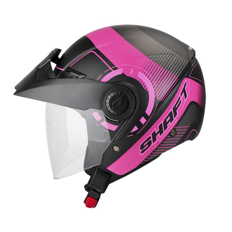 CASCO SHAFT SH-211 ZORAK MATE NEGRO FUCSIA NEON
