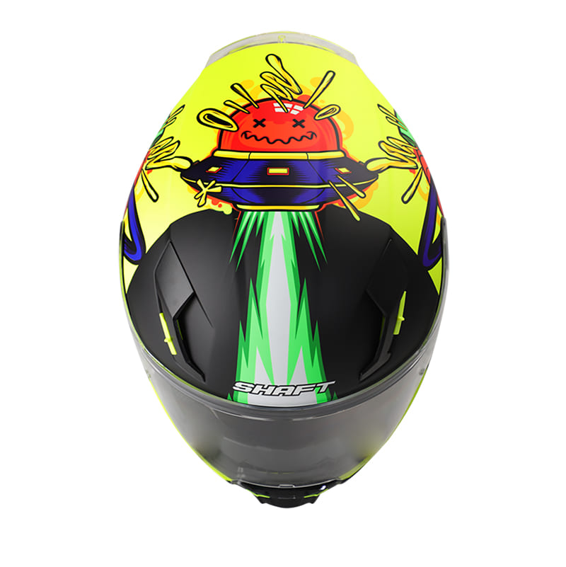 CASCO SHAFT SH-562 INVADER MATE AMARILLO NEON VERDE NEON