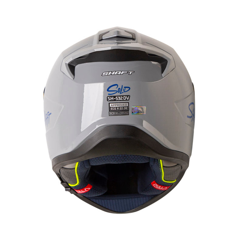 CASCO SHAFT SH-532DV SOLID GRIS AZUL VISOR IRIDIUM AZUL