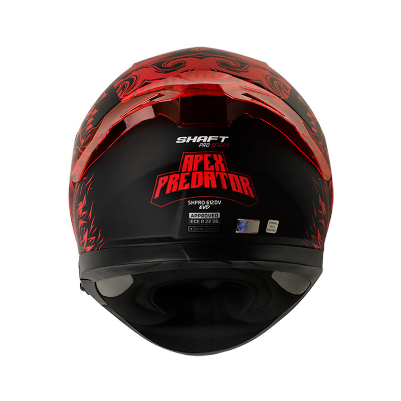 CASCO SHAFT SH-612DV PRO APEX PREDATOR MATE ROJO NEGRO