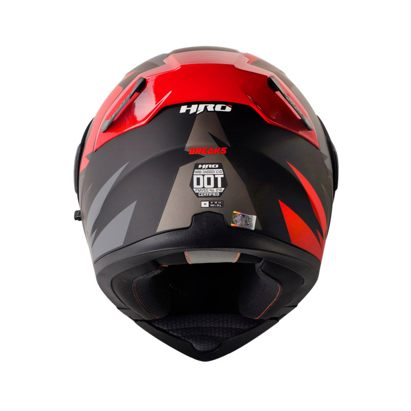 CASCO HRO HRO-3400DV BREAKS NEGRO ROJO VISOR IRIDIUM