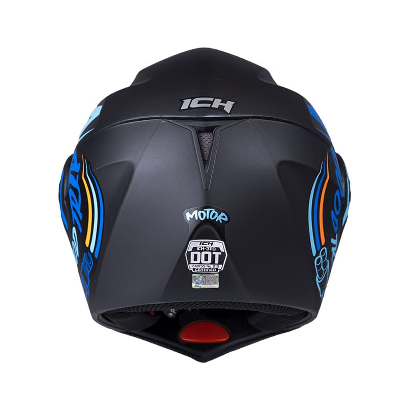 CASCO ICH ICH-3110DV MOTOR MATE NEGRO AZUL VISOR HUMO