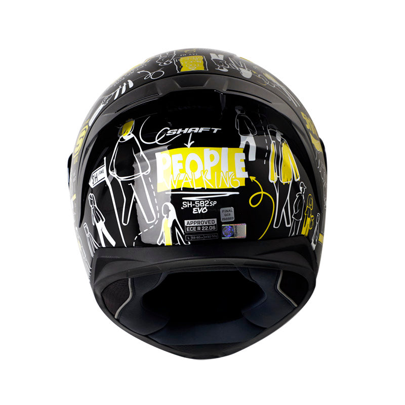 CASCO SHAFT SH-582SP EVO PEOPLE WALKING NEGRO AMARILLO NEON