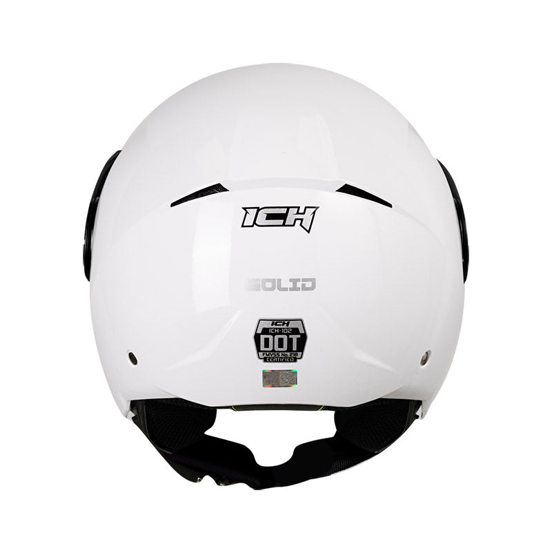 CASCO ICH ICH-102 SOLID BLANCO SILVER VISOR HUMO
