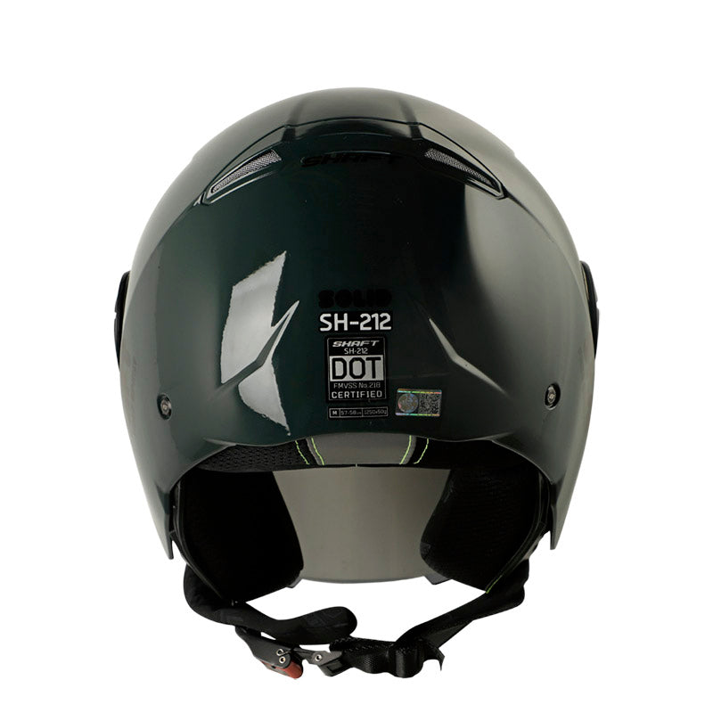 CASCO SHAFT SH-212 SOLID VERDE OSCURO NEGRO VISOR IRIDIUM
