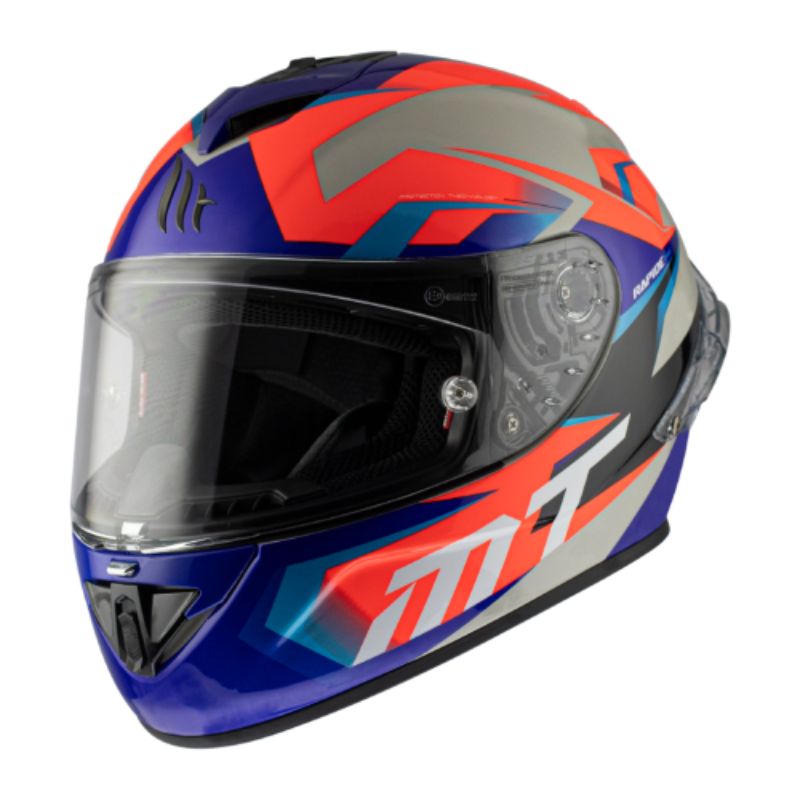 CASCO MT RAPIDE PRO FUGAZ ROJO AZUL BLANCO