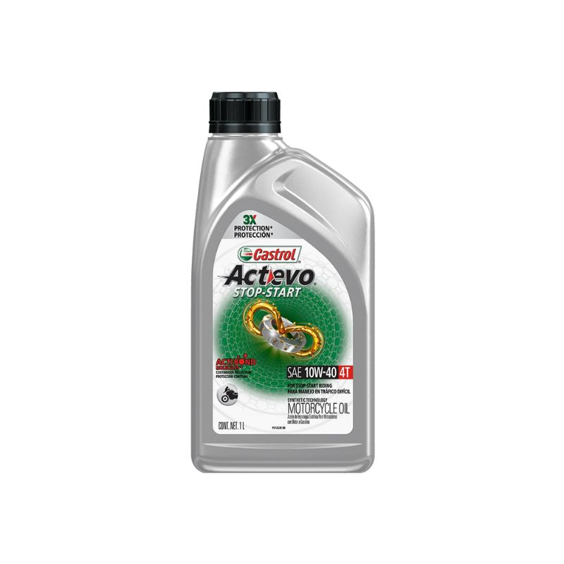 ACEITE CASTROL ACTEVO STOP START 10W40 4T 1L