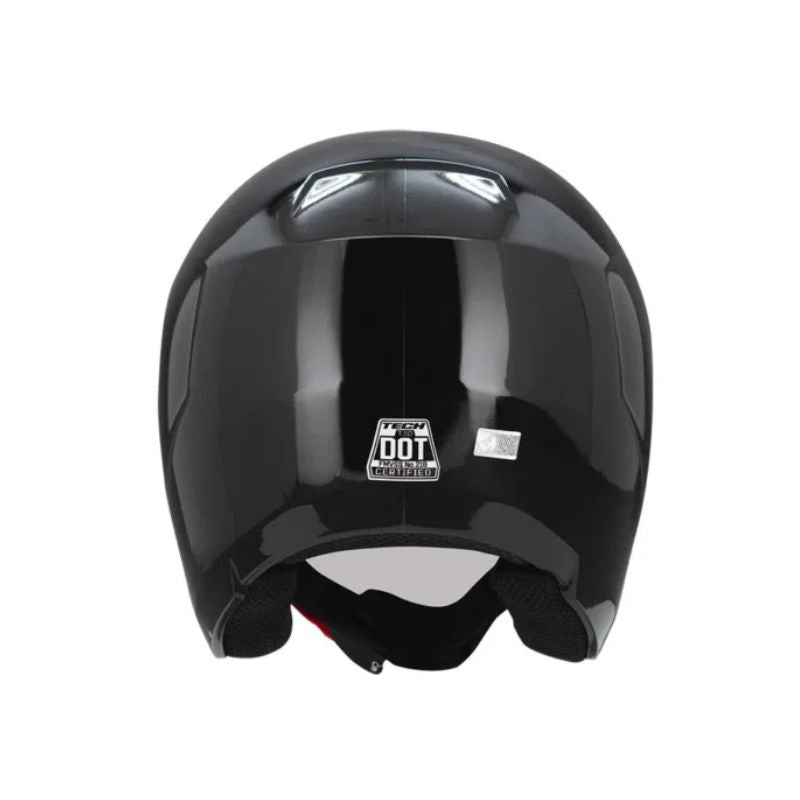 CASCO TECH T10 SOLID NEGRO VISOR HUMO