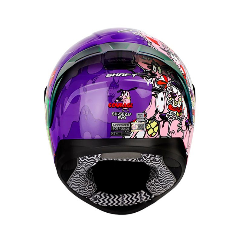 CASCO SHAFT SH-582SP COURAGE MORADO ROSADO VISOR IRIDIUM