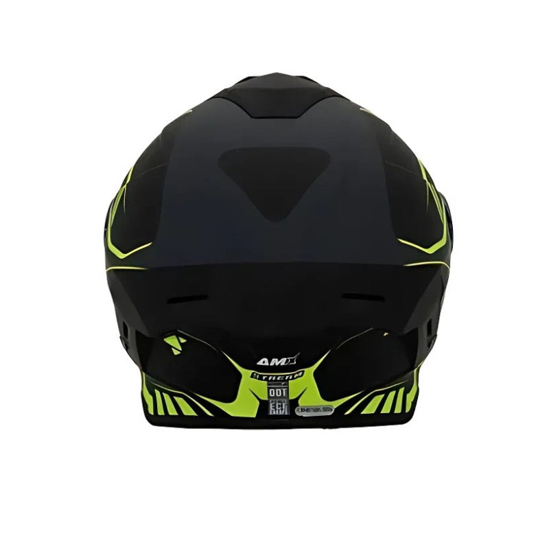 CASCO AMX STREAM ENIGMA MATE NEGRO VERDE NEON
