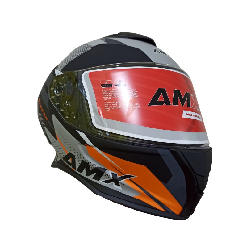 CASCO AMX STREAM JASPER MATE GRIS NARANJA