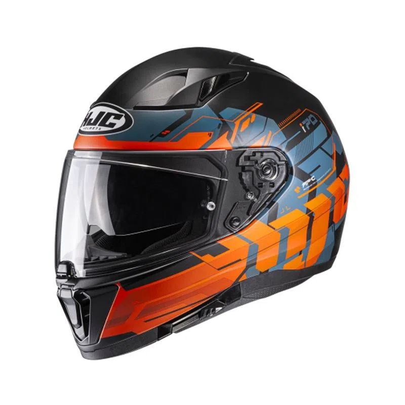 CASCO HJC I70 ALLIGON MATE NEGRO NARANJA NEON
