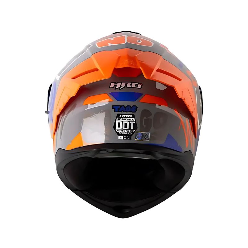 CASCO HRO HRO-3480DV EVO TAGS GRIS NARANJA NEON IRIDIUM