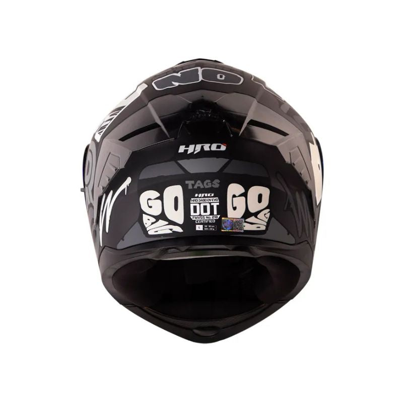 CASCO HRO HRO-3480DV EVO TAGS MATE NEGRO GRIS IRIDIUM