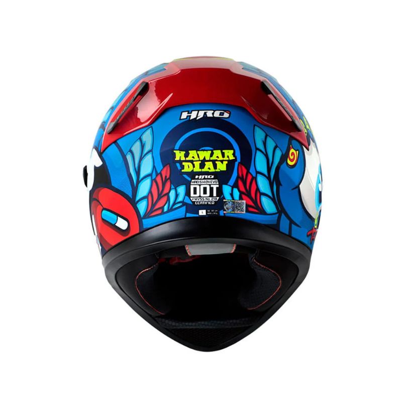 CASCO HRO HRO-514DV HAWARDIAN MATE AZUL ROJO VISOIR IRIDIUM