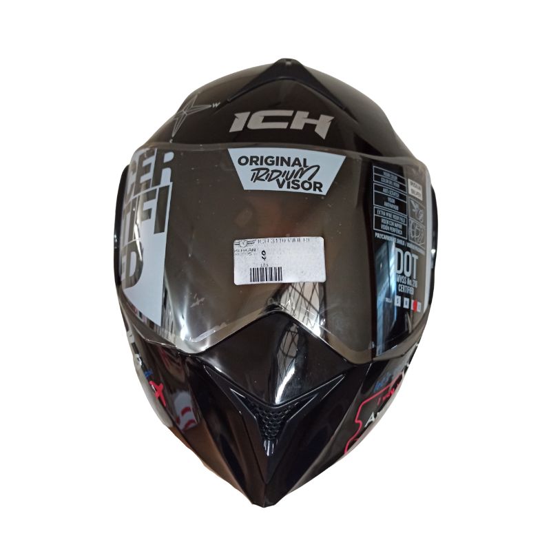 CASCO ICH-3110DV WHERE TO NEXT NEGRO ROJO VISOR PLATA