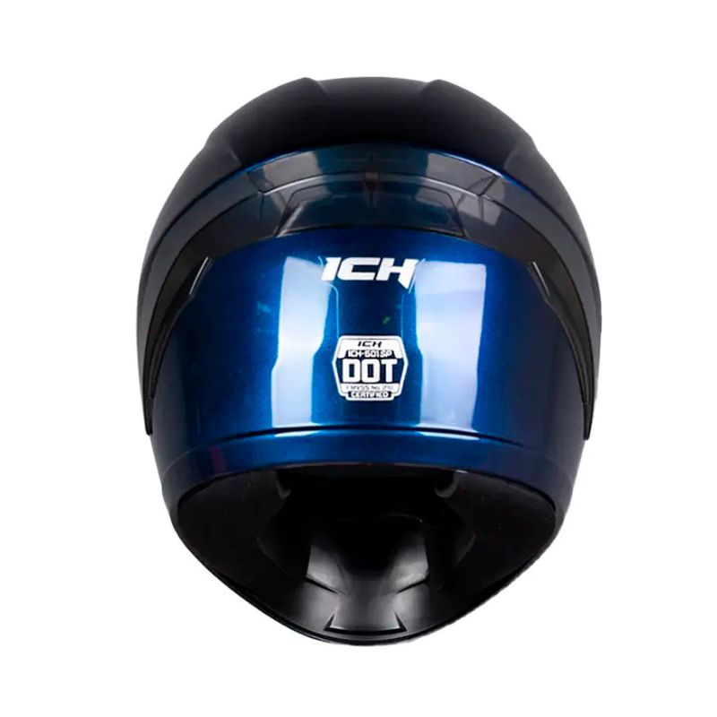 CASCO ICH-501SP SOLID CAMALEON AZUL VISOR AZUL